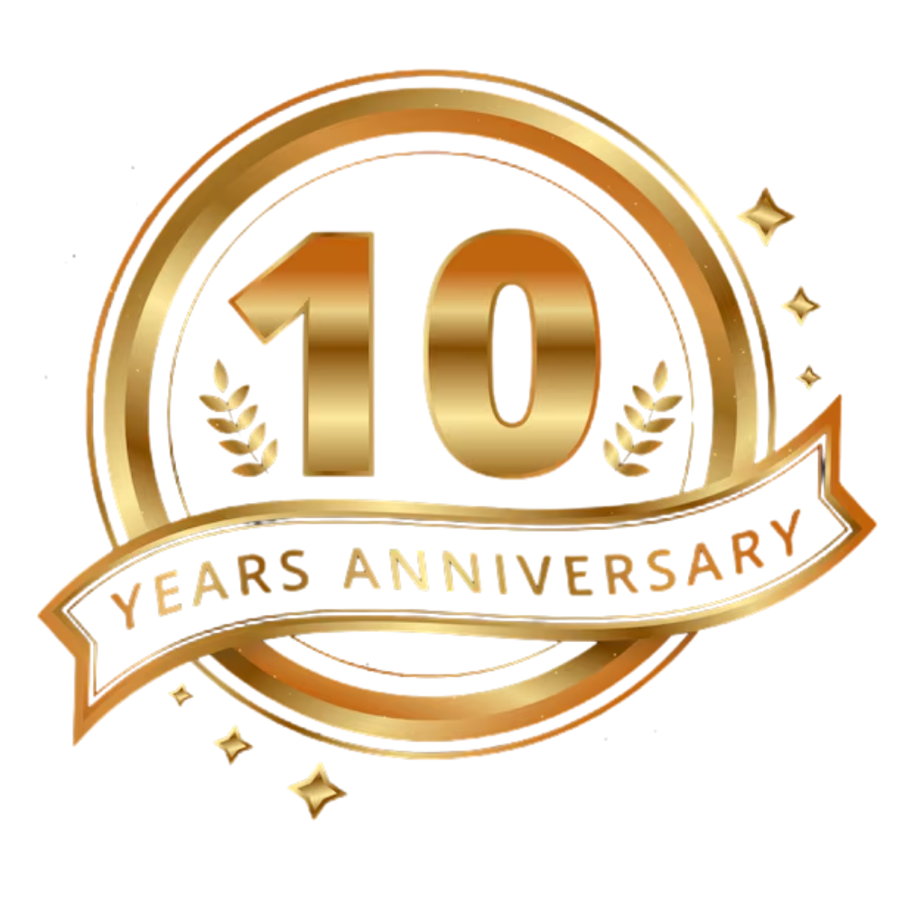 10 years anniversary badge